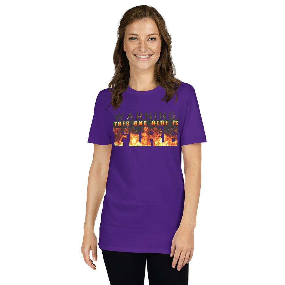 Thumbnail: Fire Warning (Orange) - Unisex Tee (Gildan 64)