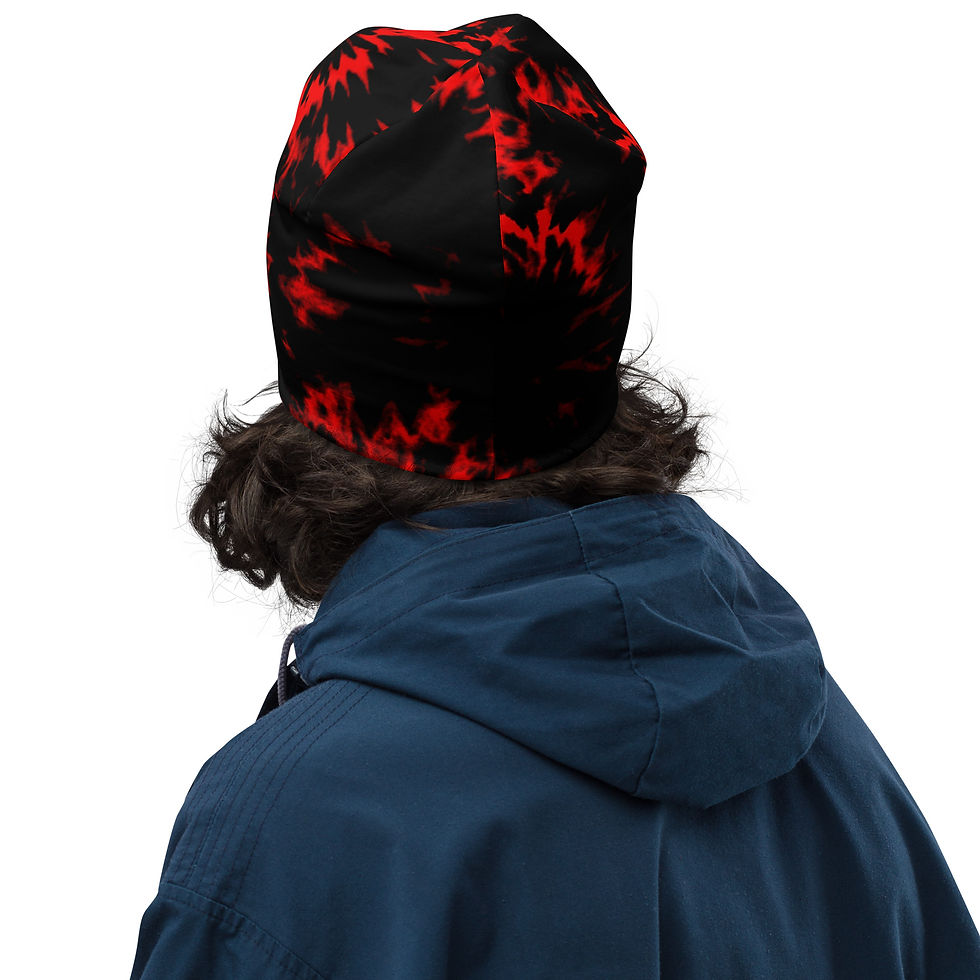 Thumbnail: Tye Red All-Over Print Beanie