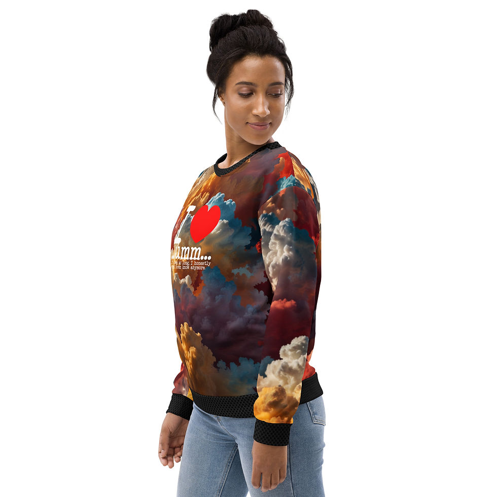Thumbnail: I Love Um... (whtletter)/Head In The Clouds - Unisex Sweatshirt