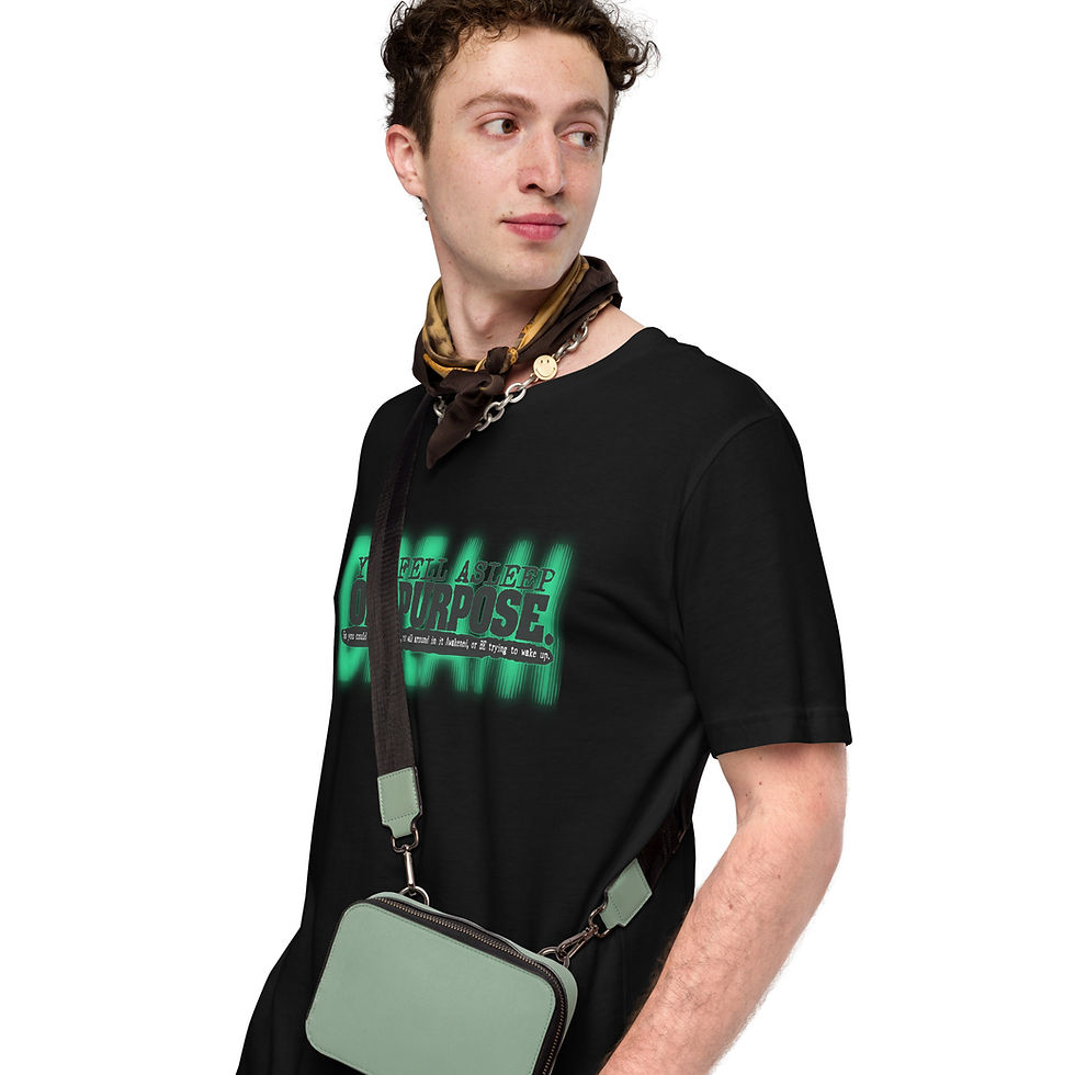 Thumbnail: Sleep On Purpose (Blk/Green) - Unisex t-shirt (Bella + Can 3001)