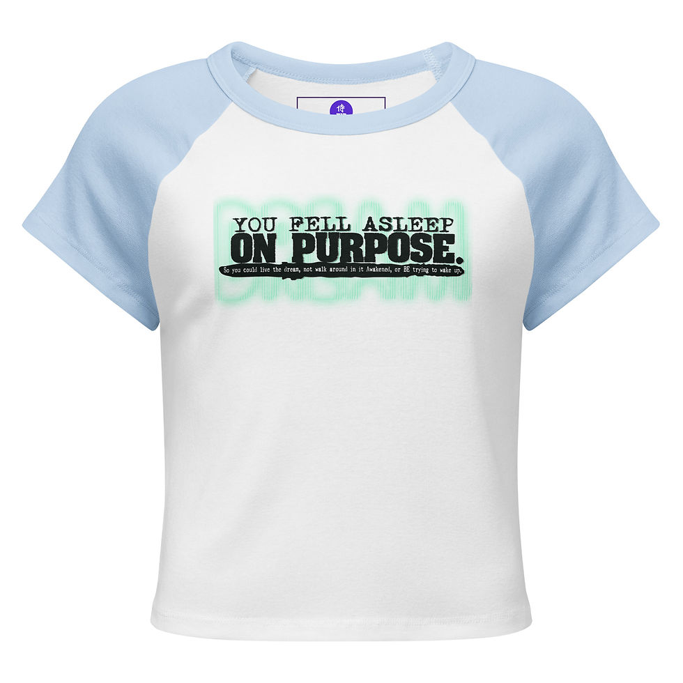 Thumbnail: Sleep On Purpose (blk/wht ghost) - Women’s micro rib baby tee