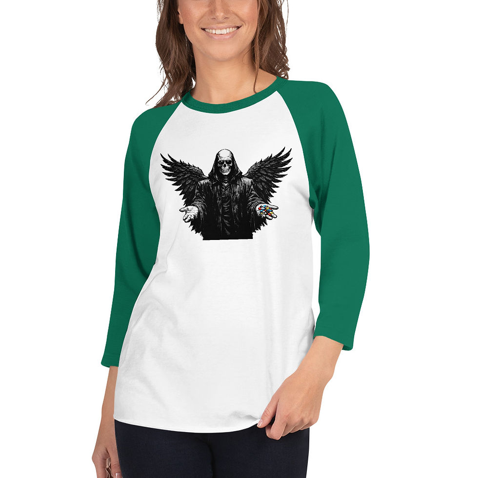 Thumbnail: DefTrap Ronin (kNoChoice - blank) -  3/4 sleeve raglan shirt