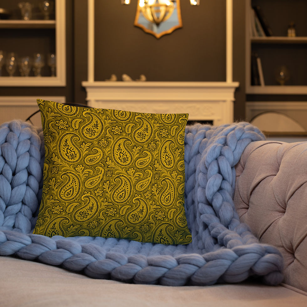 Thumbnail: Pais (gold/deep blue) Pillow