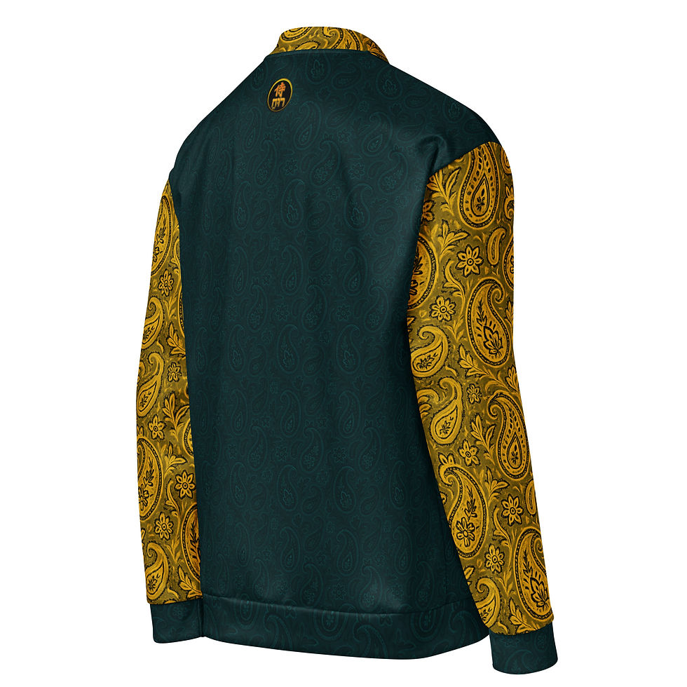 Thumbnail: SRL GNG Day IV Leaf Green (Yellow gold sleeve) - Unisex Bomber Jacket