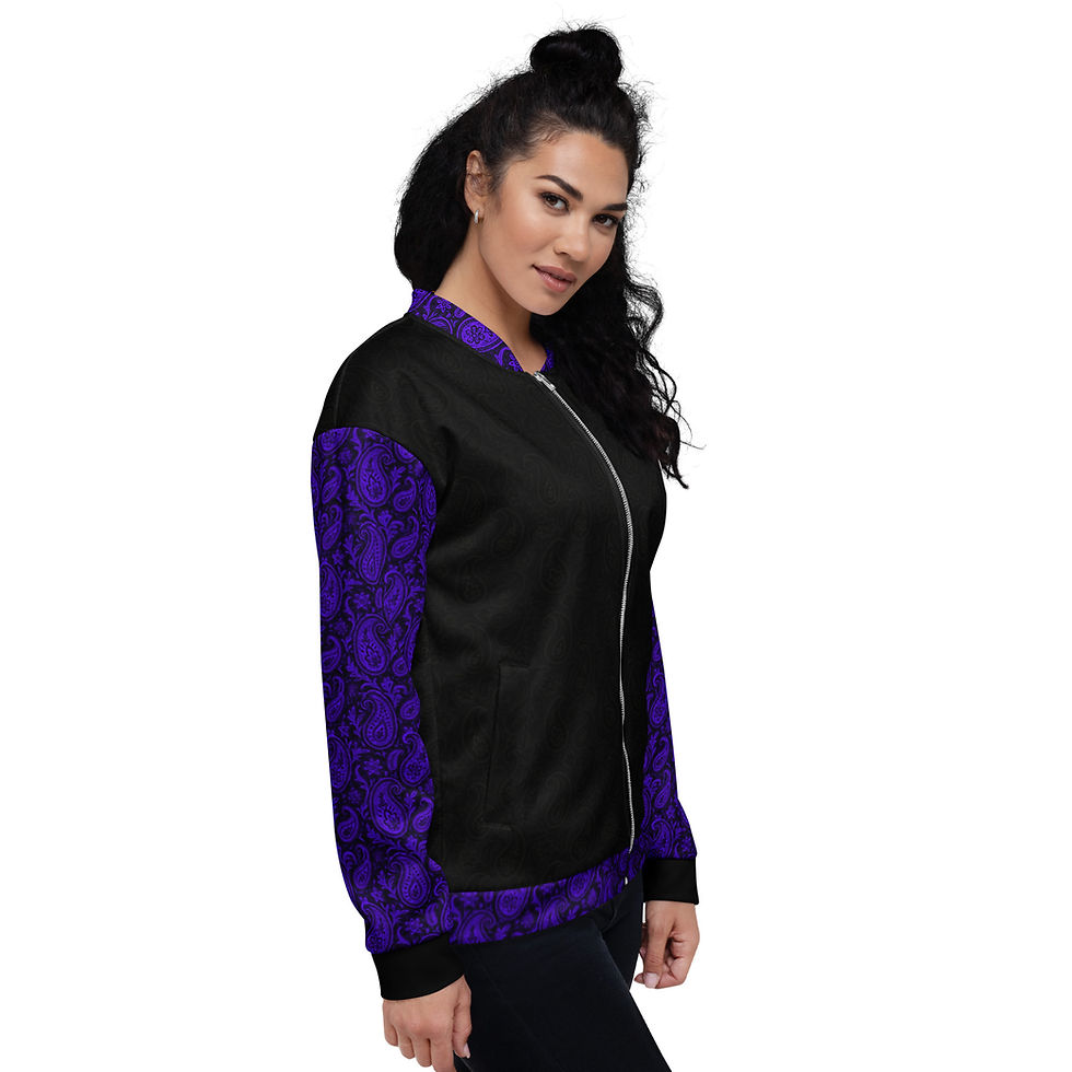 Thumbnail: SRL Blackout (Blacklight Sleeve) - Unisex Bomber Jacket