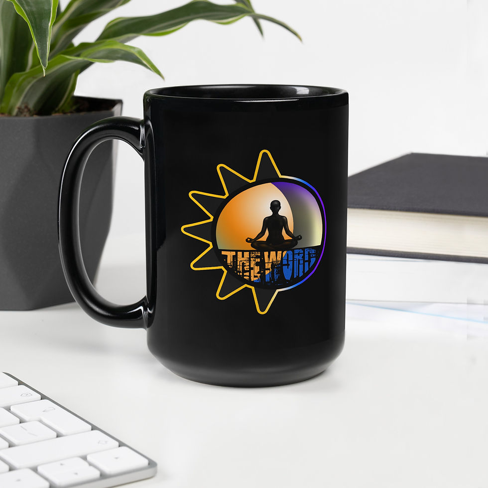 Thumbnail: Meditate On The Word (Color Rays) - Black Glossy Mug