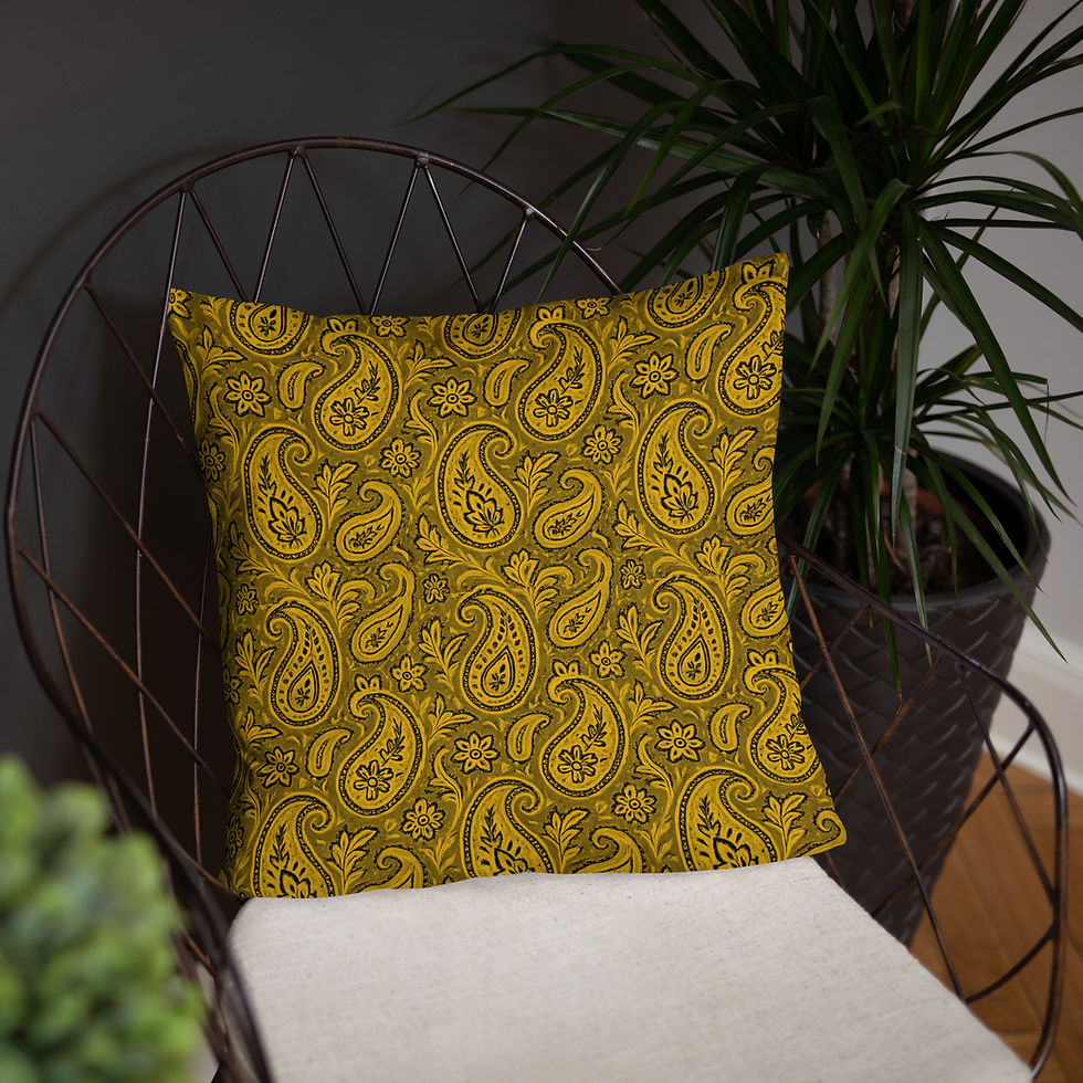 Thumbnail: Pais (gold/deep blue) Pillow