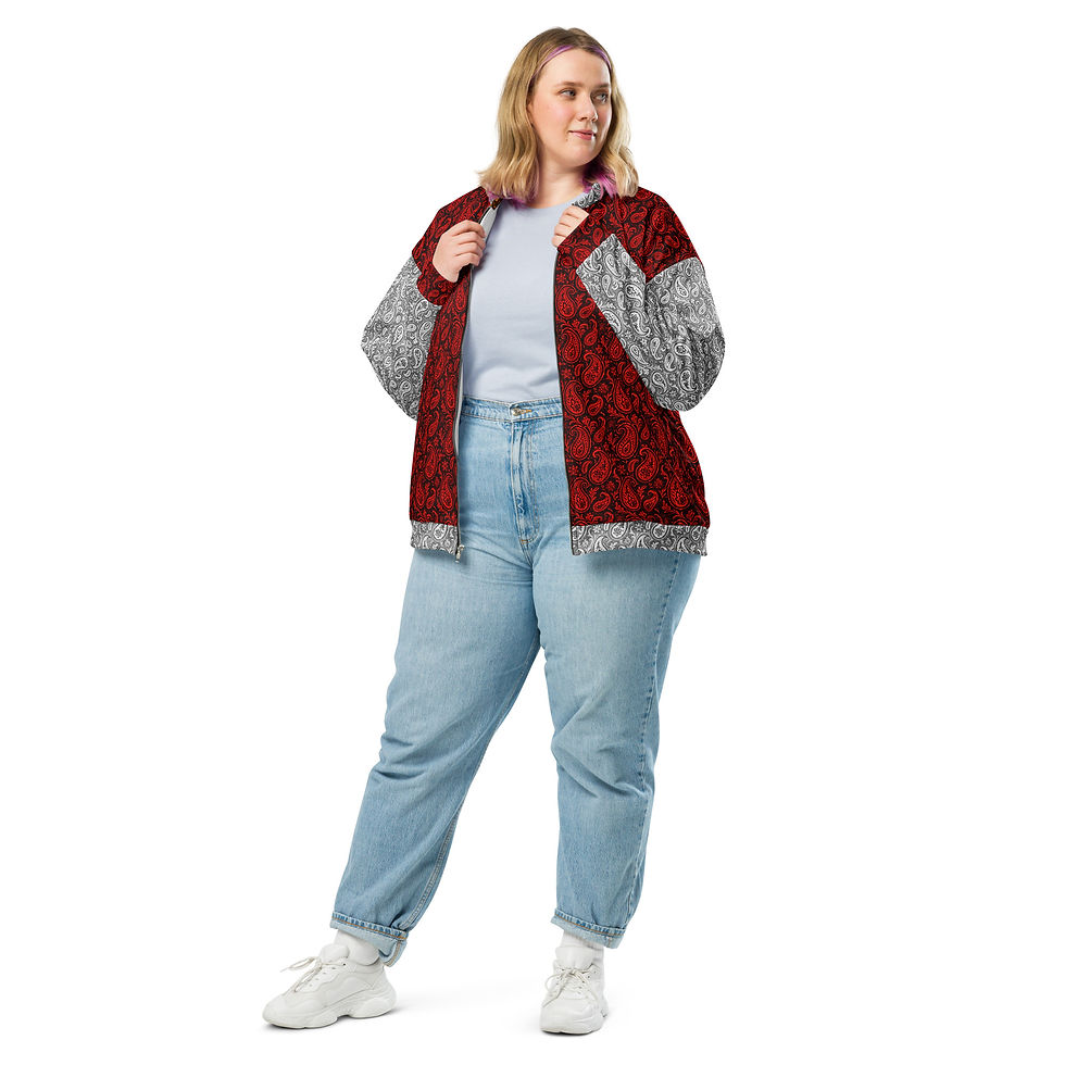 Thumbnail: SRL Red (Bright/Silver Sleeve) - Unisex Bomber Jacket