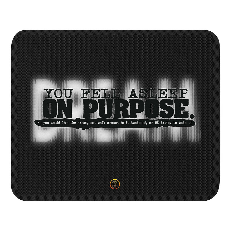 Thumbnail: You Fell Asleep To Dream (Blk/wht) - Mouse pad