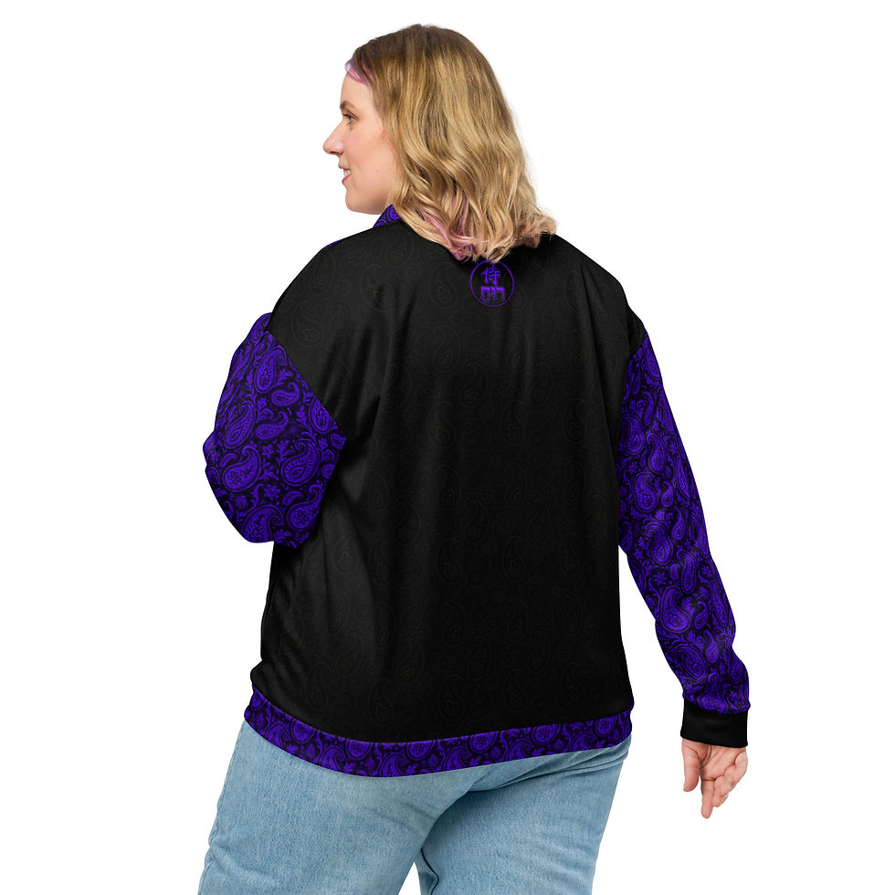Thumbnail: SRL Blackout (Blacklight Sleeve) - Unisex Bomber Jacket