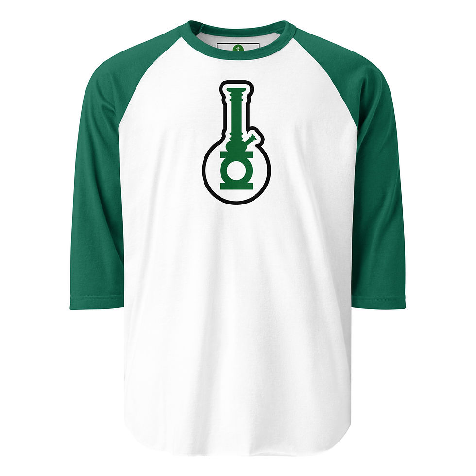 Thumbnail: Green Hero Man Guy or Girl Woman Person Shirt thing - 3/4 sleeve raglan