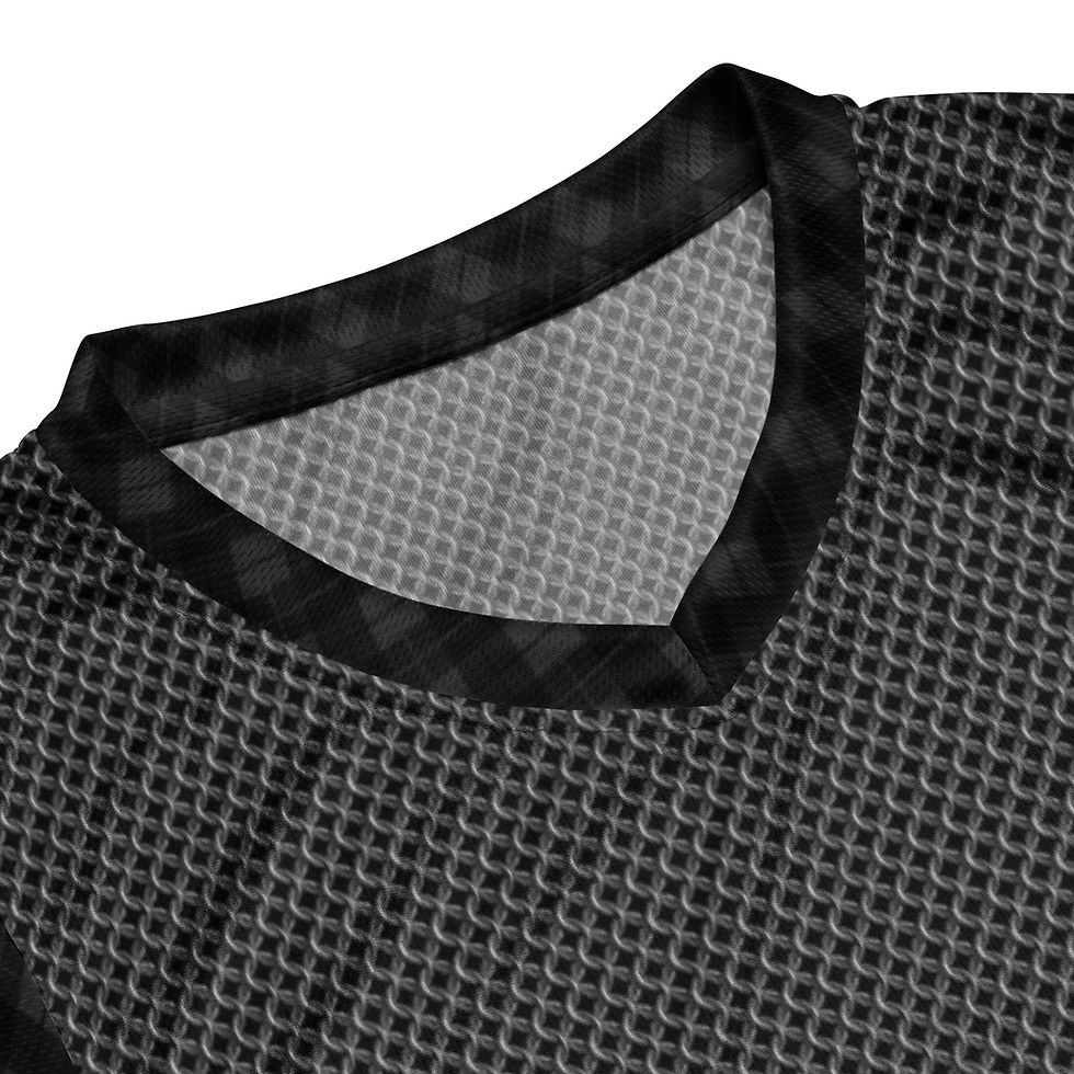 Thumbnail: BEING/SRL (Black Knight) - Smoke- Recycled unisex basketball jersey