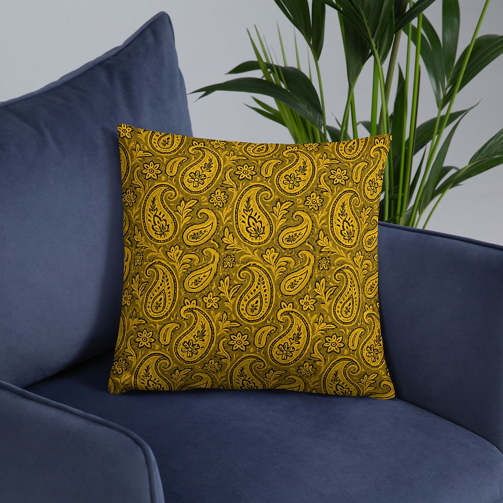 Thumbnail: Pais (gold/deep blue) Pillow