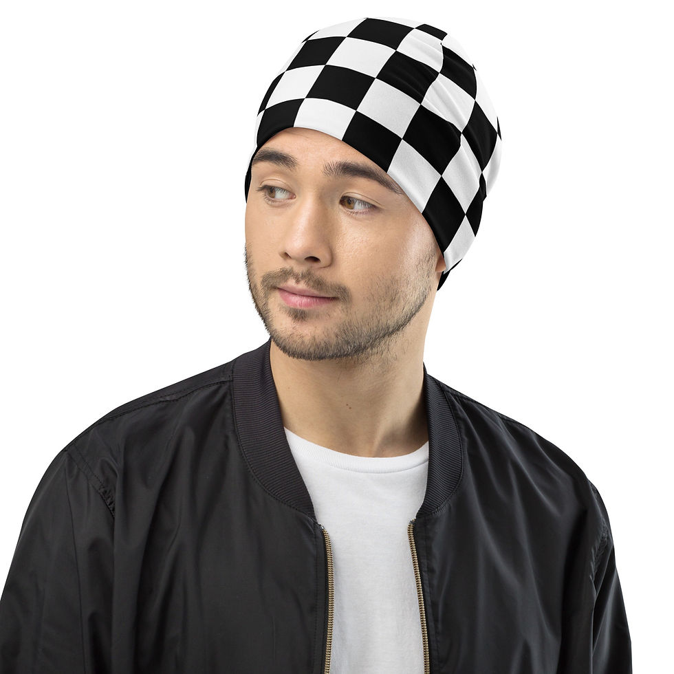 Thumbnail: Checker All-Over Print Beanie