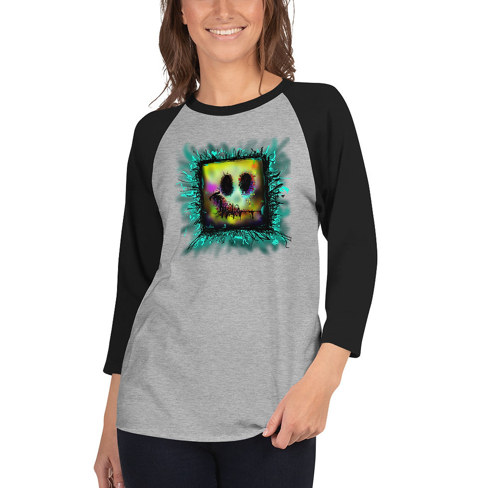 Thumbnail: Happai Face - 3/4 sleeve raglan