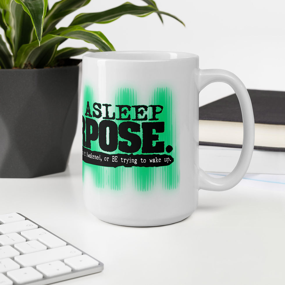 Thumbnail: Sleep On Purpose (Blk/Green) - White glossy mug
