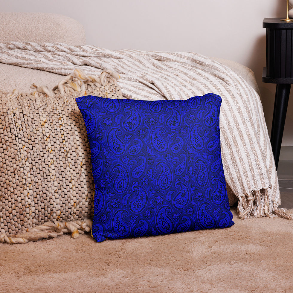Thumbnail: Pais (gold/deep blue) Pillow