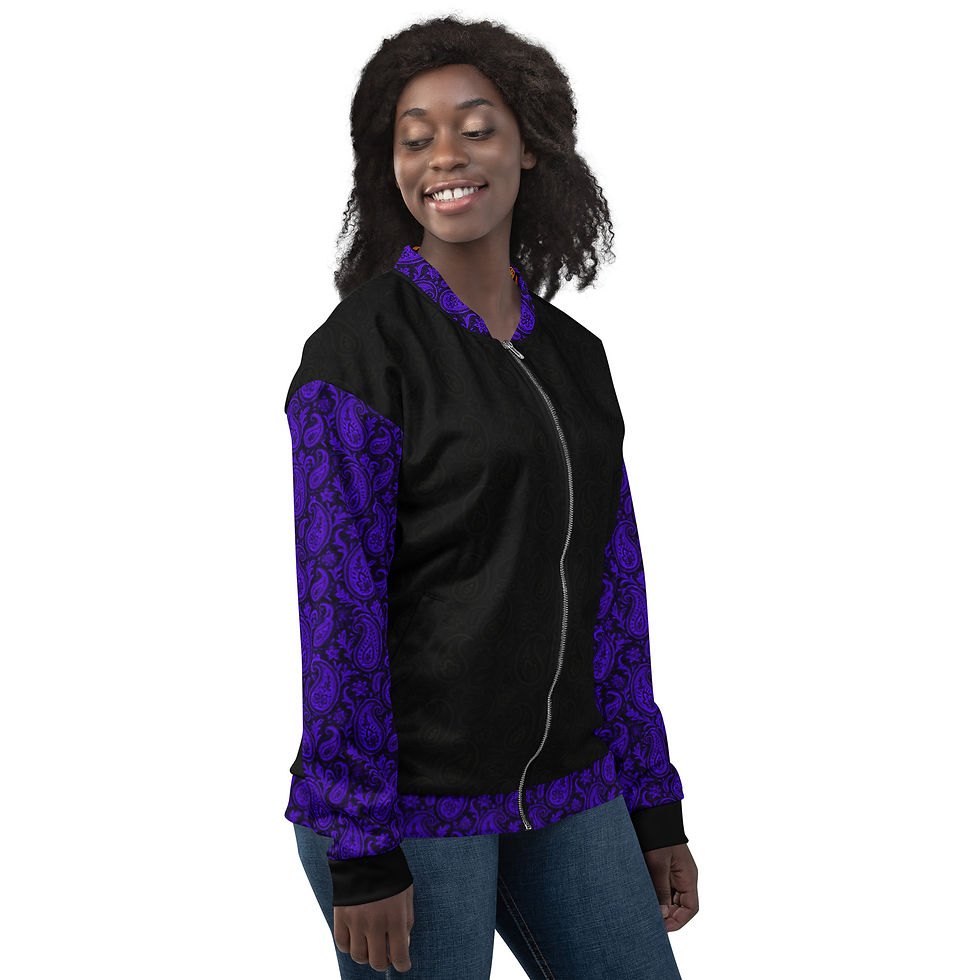 Thumbnail: SRL Blackout (Blacklight Sleeve) - Unisex Bomber Jacket