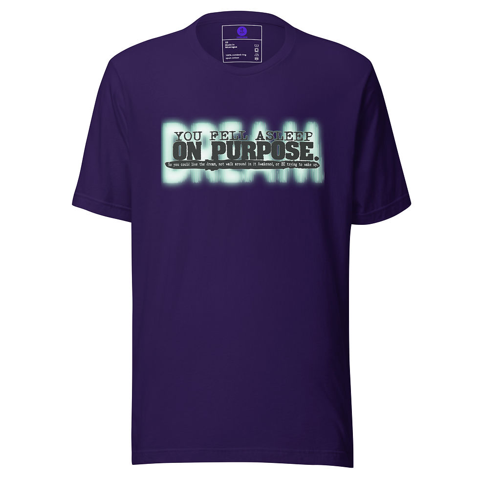 Thumbnail: Sleep On Purpose (Blk/wht ghost) - Unisex t-shirt (Bella + Can 3001)