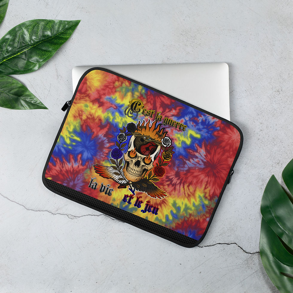 Thumbnail: BEING Symbol Skull Version (Tye bright) - Laptop Sleeve