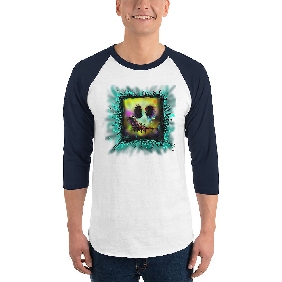 Thumbnail: Happai Face - 3/4 sleeve raglan