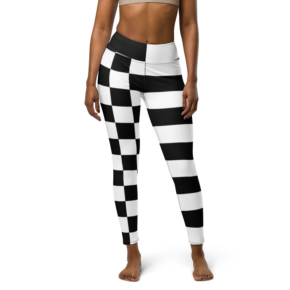 Thumbnail: SRL (Bw check/stripe) Yoga Leggings