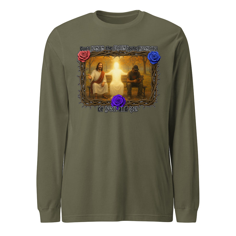 Thumbnail: Don't Jesus The Christ Out... (Park) - Bel+Can Unisex Long Sleeve Tee