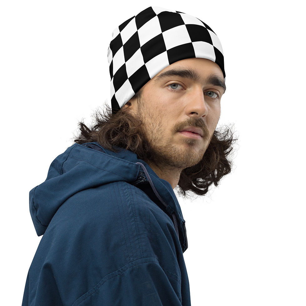 Thumbnail: Checker All-Over Print Beanie