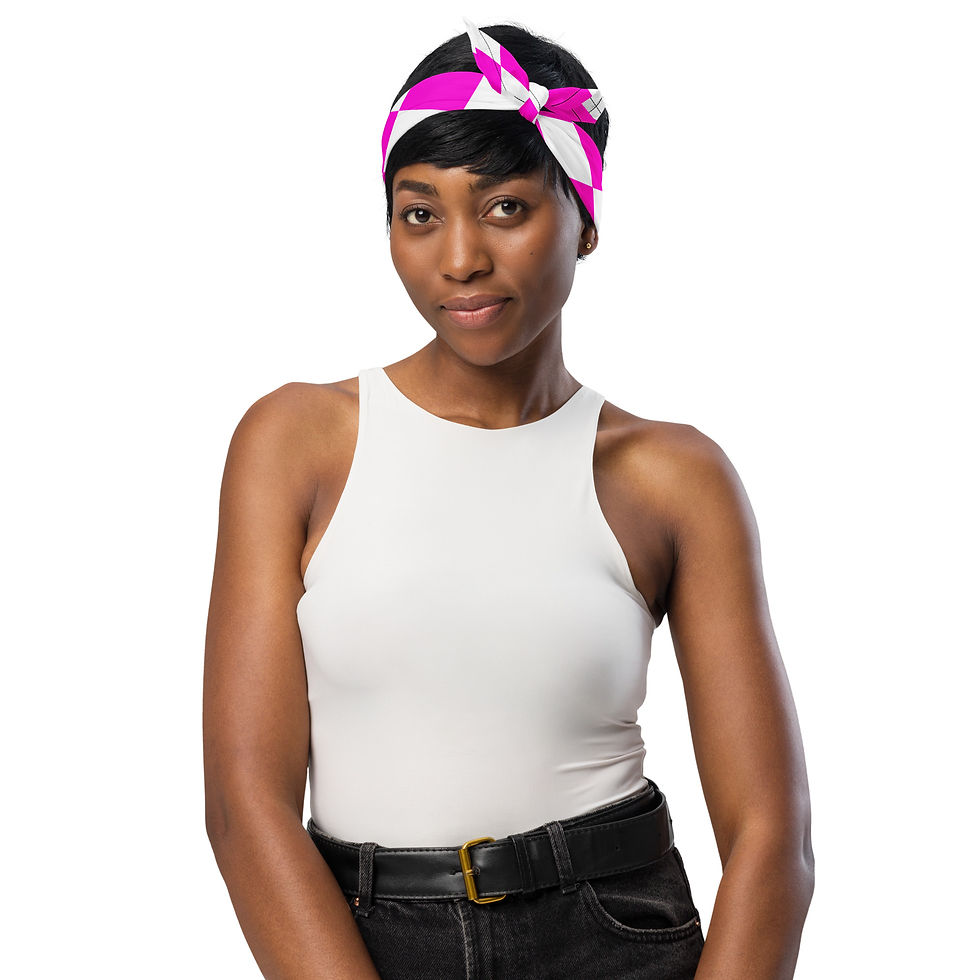 Thumbnail: Bandana (Checker Poppin' Pink/Wht)