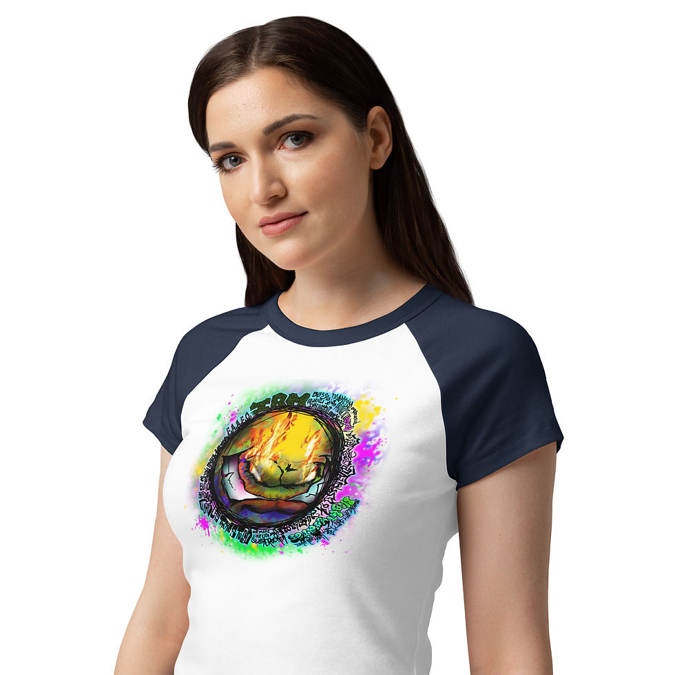 Thumbnail: GRRR Power (Splatter)  - Women’s micro rib baby tee
