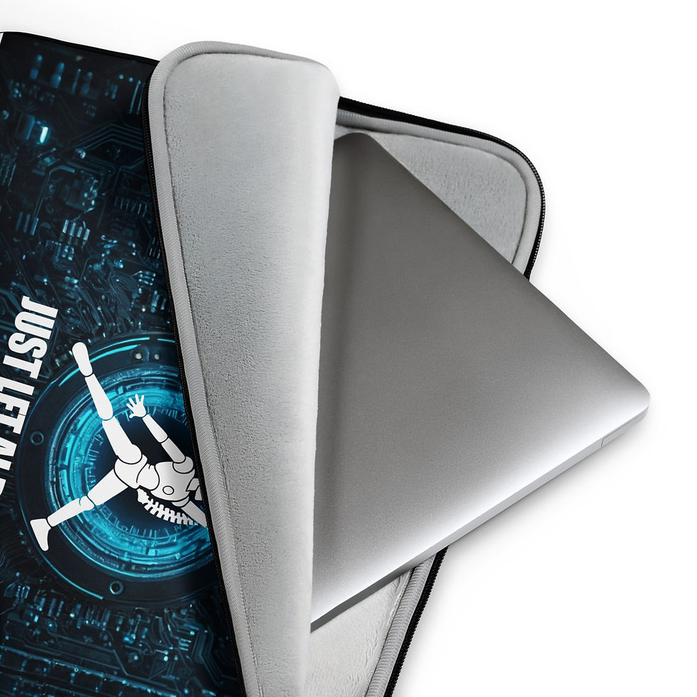 Thumbnail: Just Let AI Do It (Aqua)- Laptop Sleeve