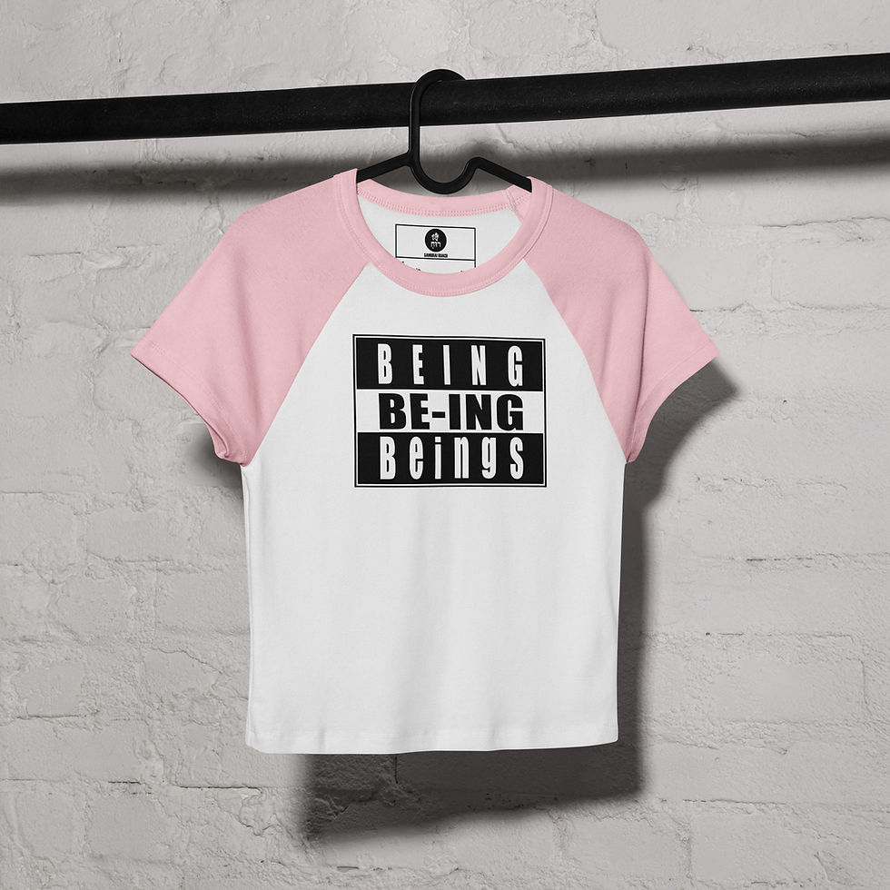Thumbnail: BEING BE-ing- Women’s micro rib raglan baby tee