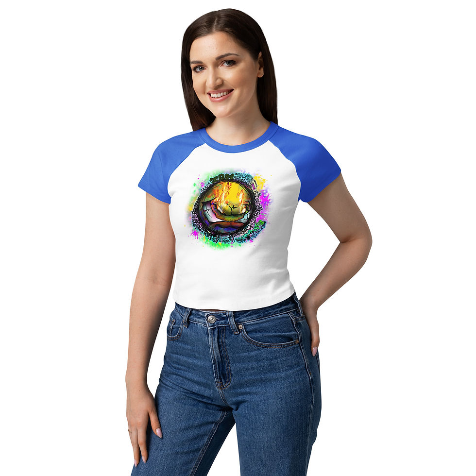 Thumbnail: GRRR Power (Splatter)  - Women’s micro rib baby tee