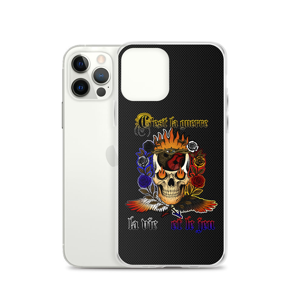 Thumbnail: BEING Symbol (Skull version/BlkKnt) - Clear Case for iPhone®