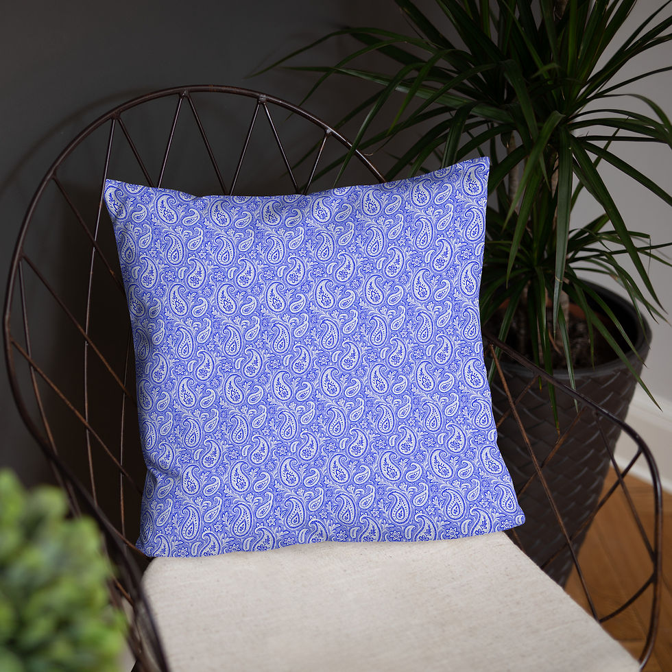Thumbnail: Pais (Lt/Deep Blue) - Basic Pillow