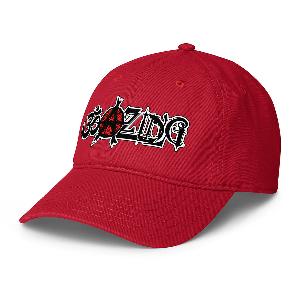 Thumbnail: OM-A-ZING (Blkletter/Red dot) - (DTF) Low-profile baseball cap