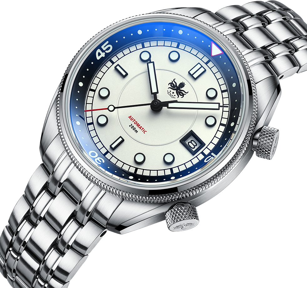 Thumbnail: Eagle Ray Ø41mm Automatic Movement Compressor PY048E Pastel White