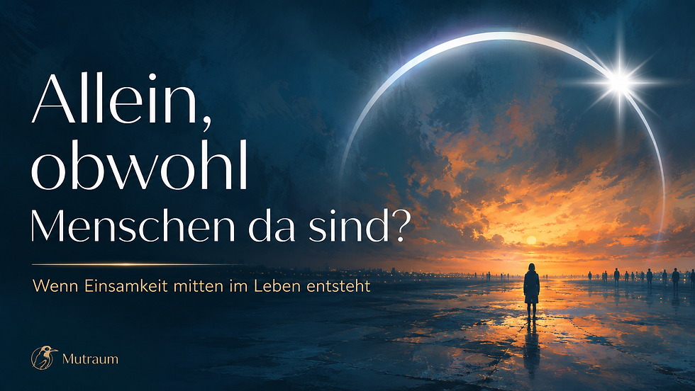 Warum fühle ich mich allein, obwohl Menschen da sind?