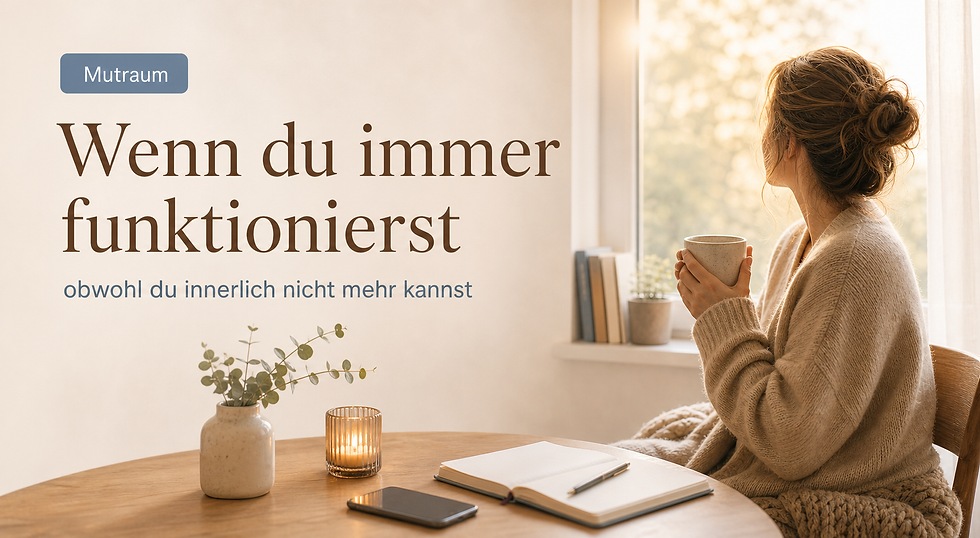 Wenn du immer funktionierst, obwohl du innerlich nicht mehr kannst