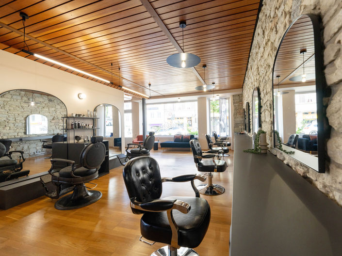 rénovation salon de coiffure Addiction Romont Fribourg architecture intérieur