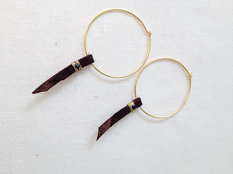 boucles d'oreille RAFINA marron