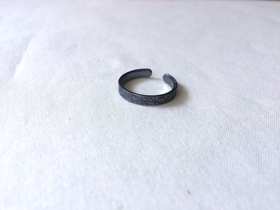 Miniature : bague VITTO homme argent noirci 925 ou argent gun