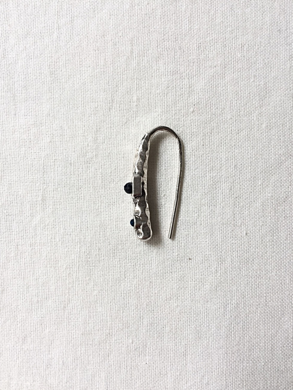 Miniature : boucles d'oreille OPS argent antique