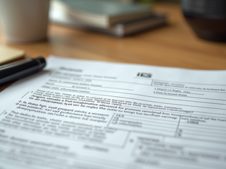 IRS notice letter on a professional desk with tax documents and financial records for IRS notice response planning