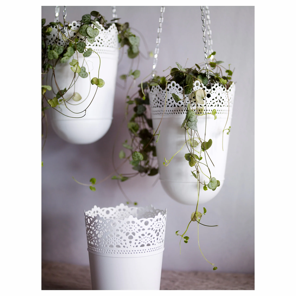 Thumbnail: SKURAR Hanging planter, indoor/outdoor/off-white4 ¾ "