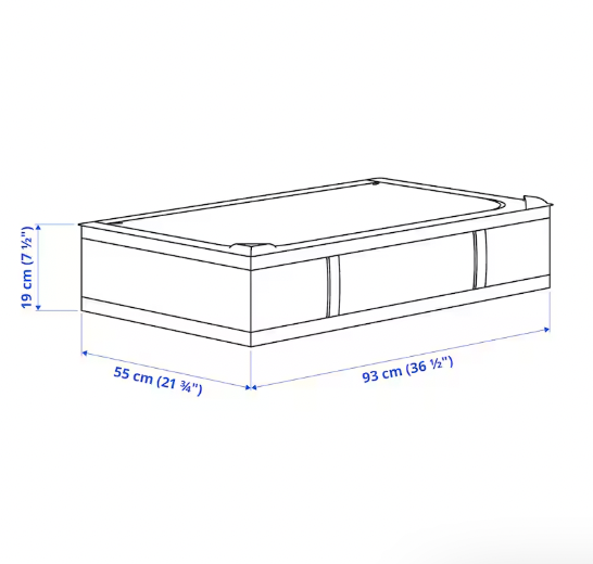 Thumbnail: SKUBB Storage case, white, 36 ½x21 ¾x7 ½ "