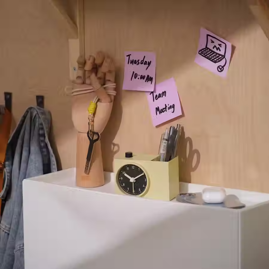Thumbnail: OKENMARSVIN Alarm clock, yellow, 4 3/8x 2 3/8x 3 4/8"