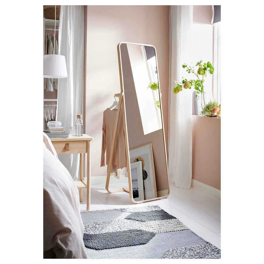 Thumbnail: IKORNNES Floor mirror, ash20 1/2x65 3/4 "
