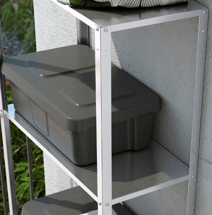Thumbnail: HYLLIS Shelf unit, indoor/outdoor galvanized23 5/8x10 5/8x55 1/8 "