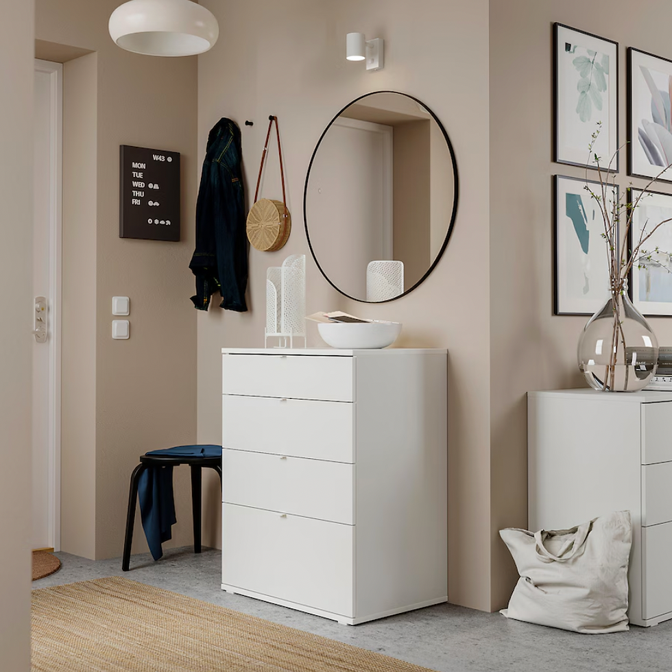 Thumbnail: VIHALS 4-drawer chest, white/anchor/unlock function , 27 1/2x18 1/2x35 3/8 "by